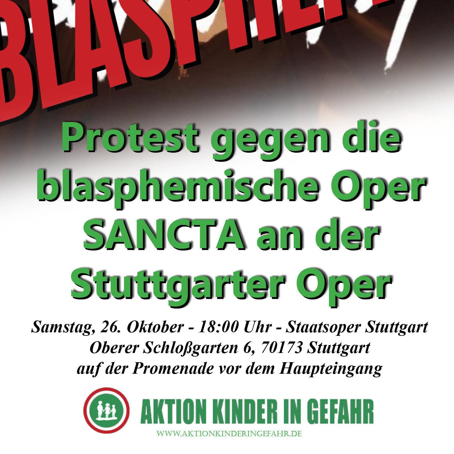 WICHTIG: Demo am 26. Oktober gegen Blasphemie an der Oper Stuttgart